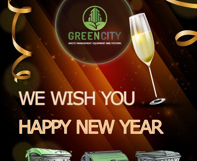 New year card Green City