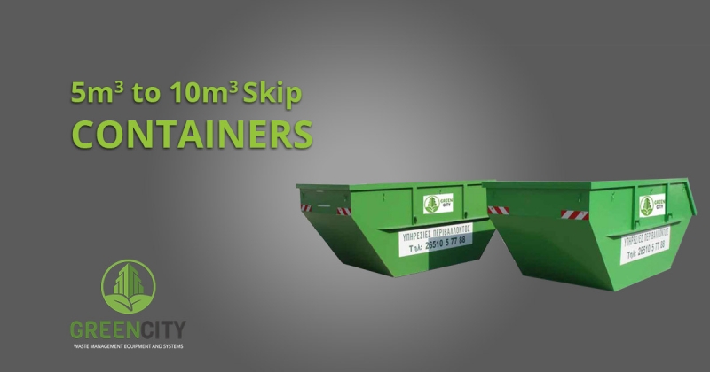 5m3 to 10m3 skip containers